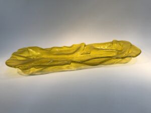 Glasschale Tuch gelb – Bild 2